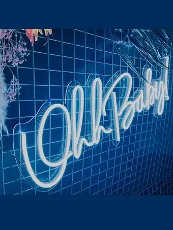 Ohh baby neon signage hire - Balloonz