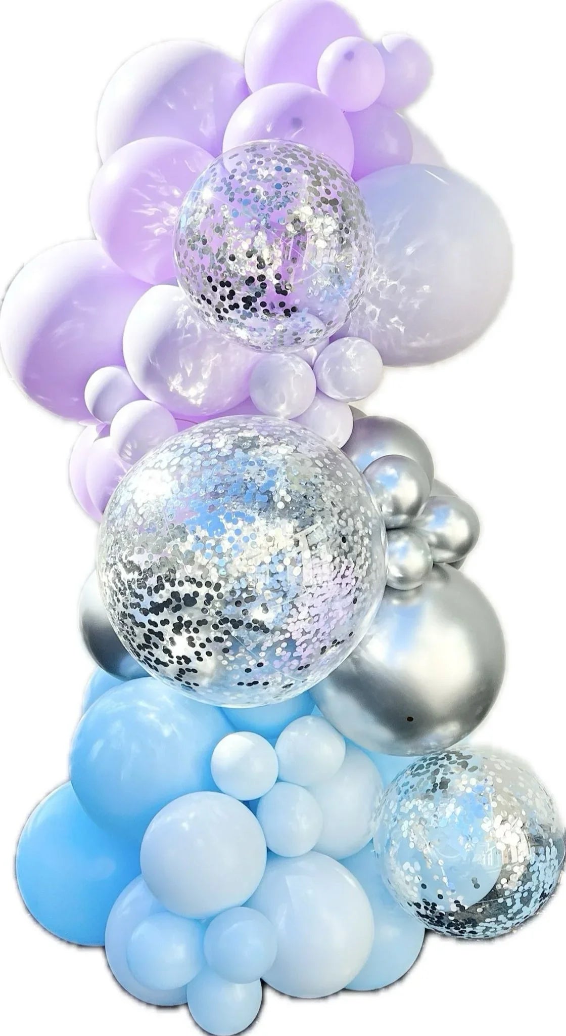 Elsa themed balloon garland inflated 1.6m pastel - Balloonz