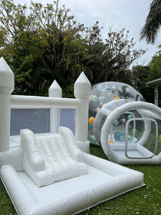 Bubble House filled with balloons for an Auckland birthday party