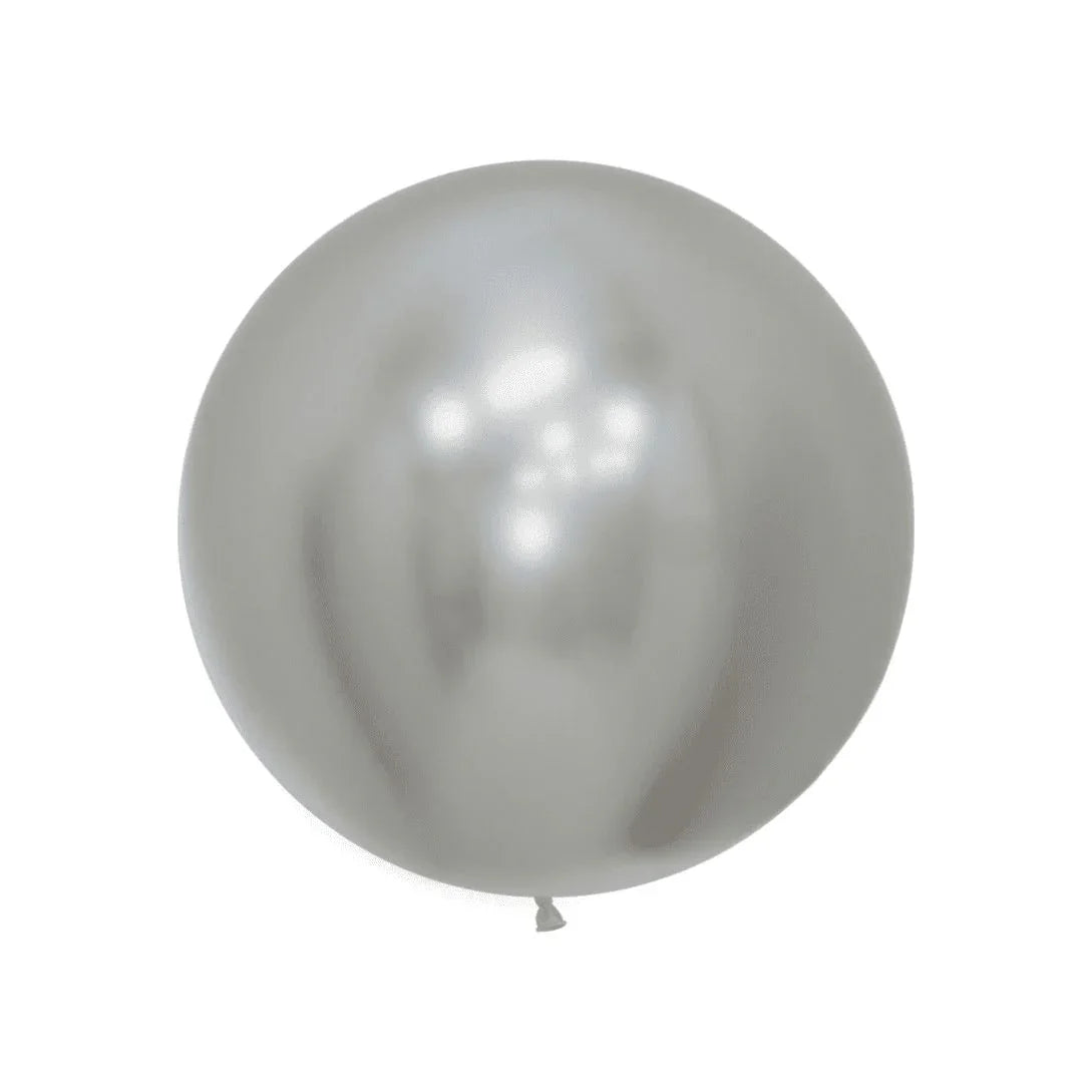 Silver chrome BALLOON in Sizes - small, regular or large - Balloonz