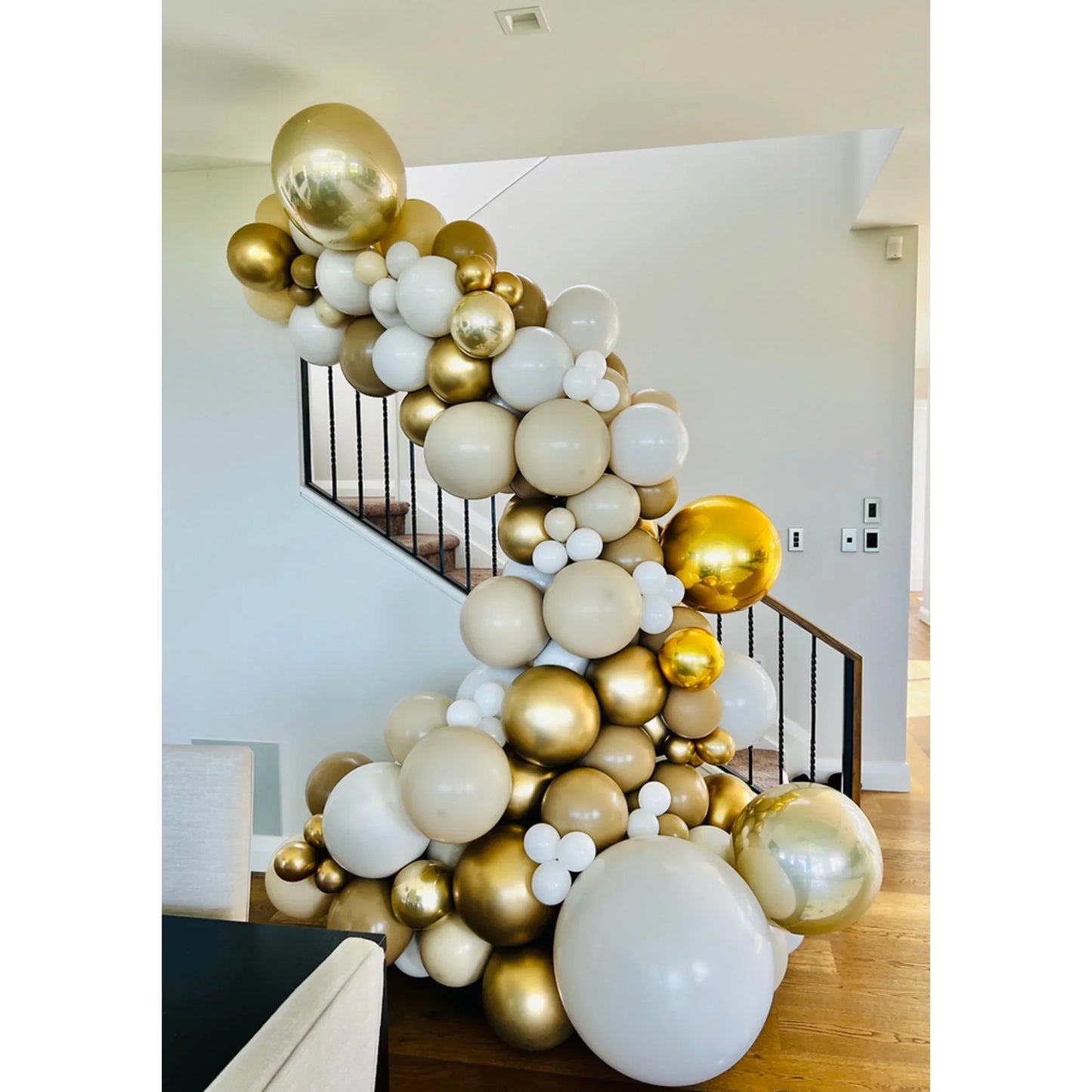 Grab and Go inflated balloon garland 3-4m Neutral - Balloonz