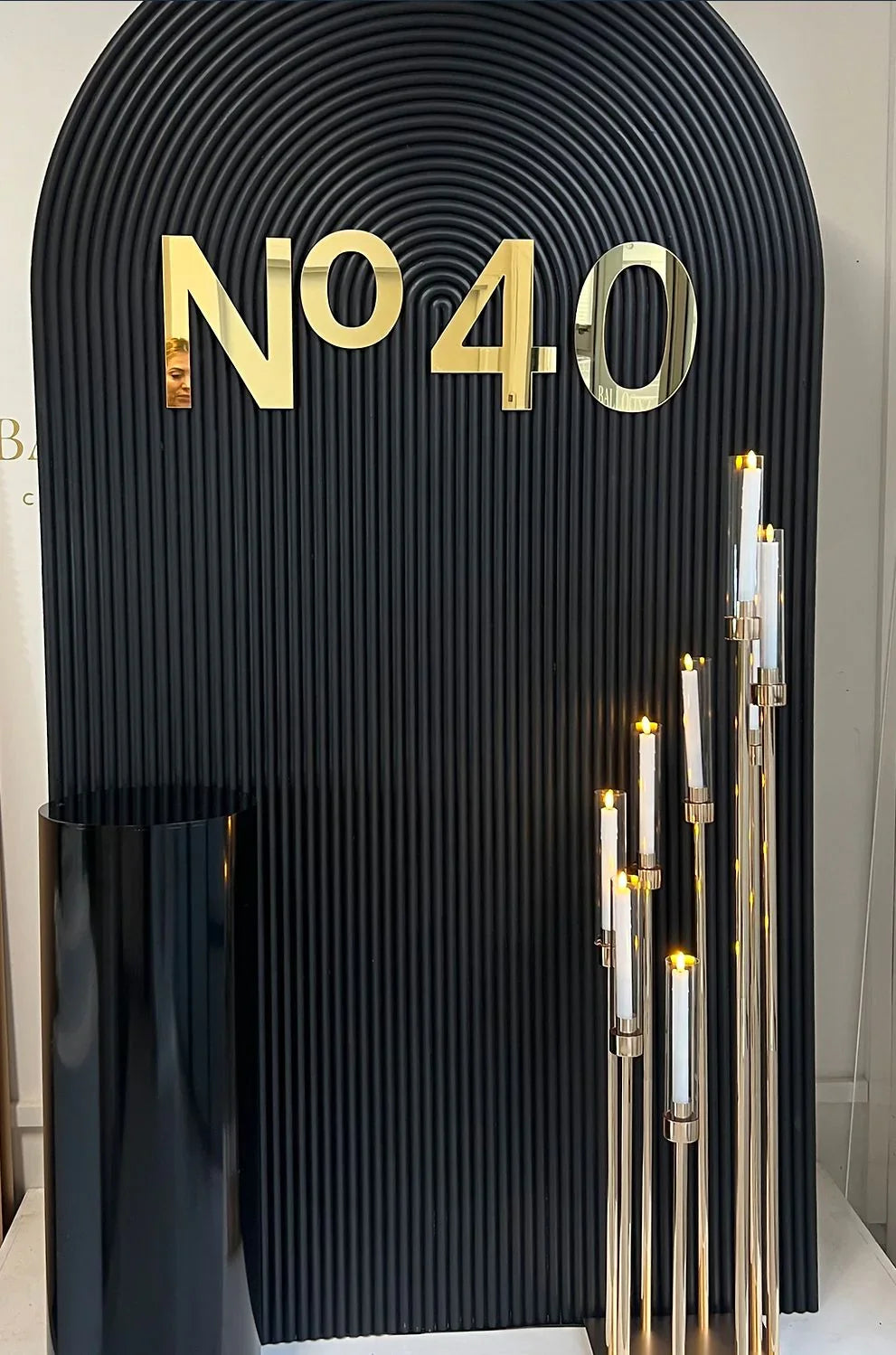 Black Ripple Archway backdrop set - Balloonz