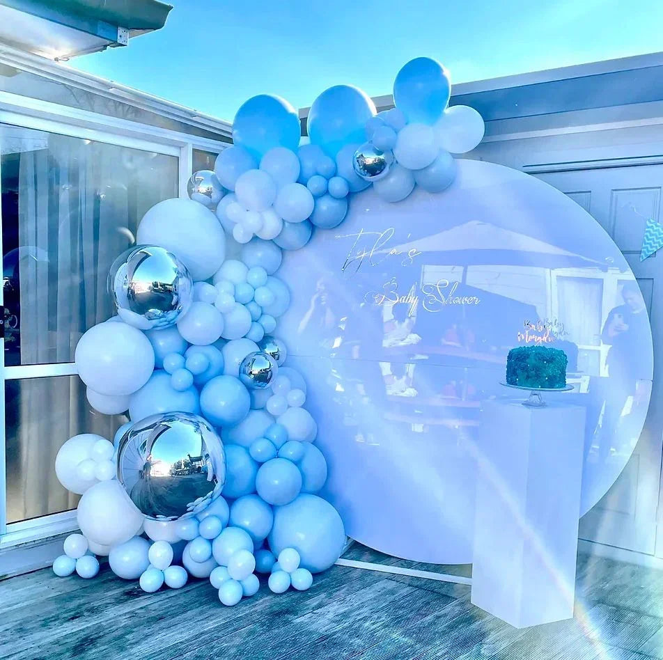 Acrylic circle backdrop baby shower - Balloonz