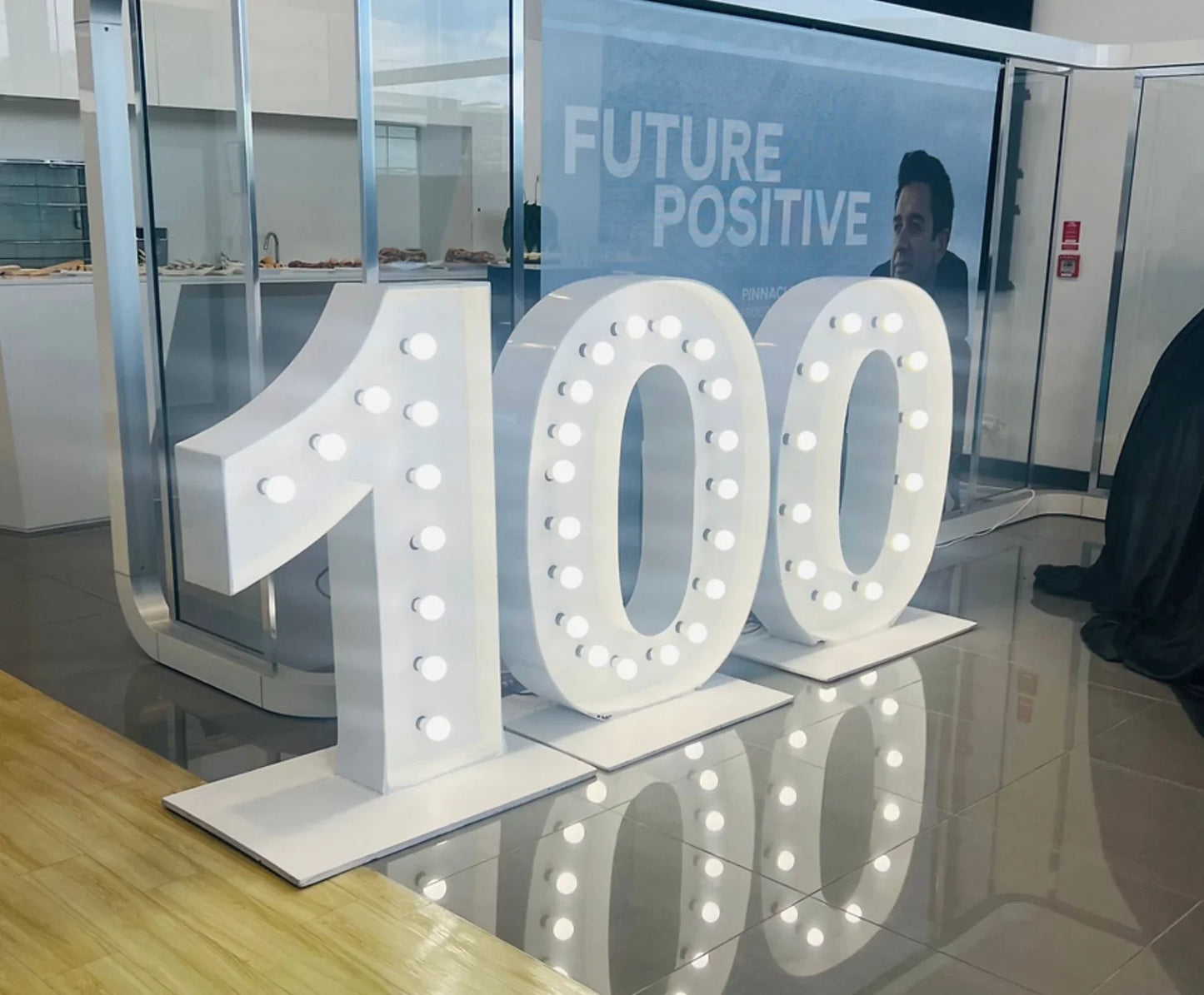 100 Giant Light-up Number Rental - 1.2m Height - Balloonz