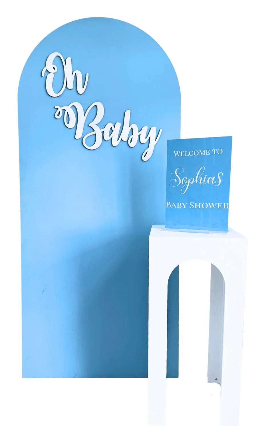 Oh Baby Blue Backdrop Package - Balloonz