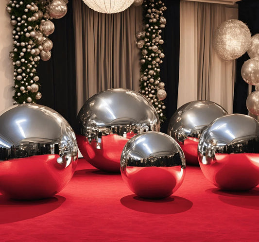 Giant silver balls Delivery or Pick up - Balloonz