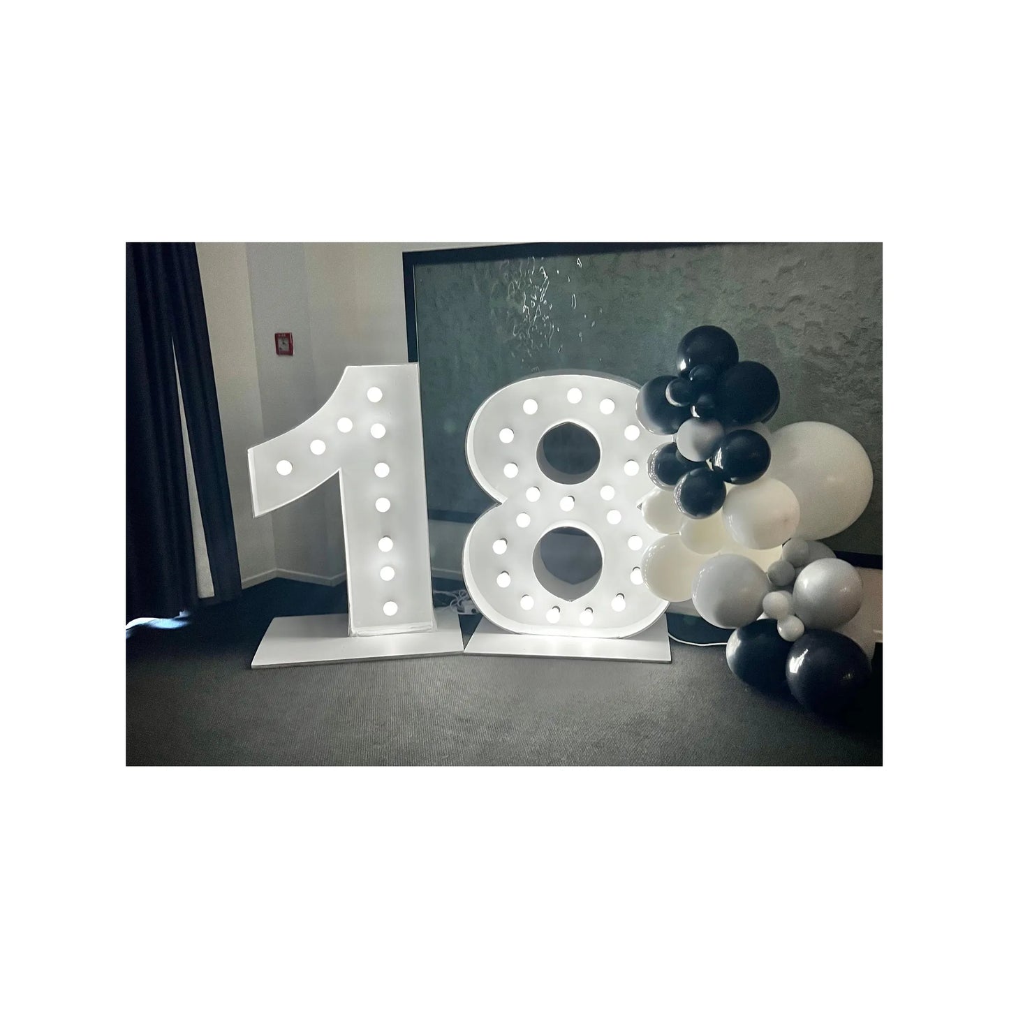 18 Light up number hire - Balloonz