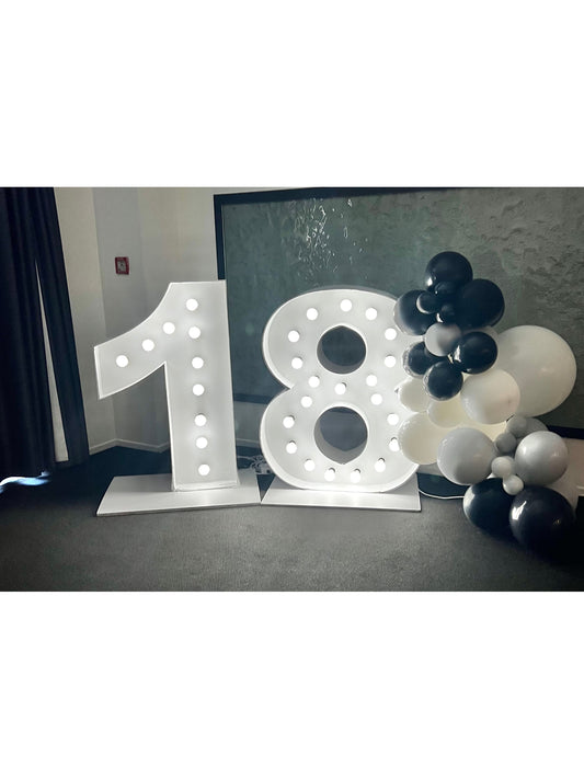 18 Light up number hire