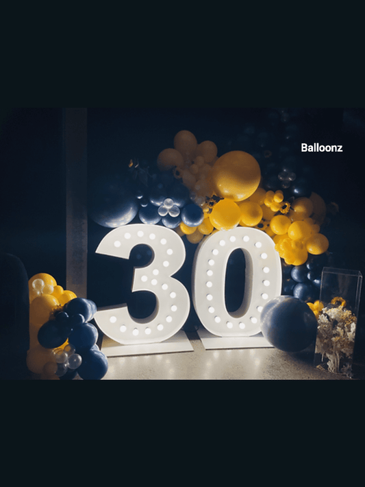 30 Light up number hire