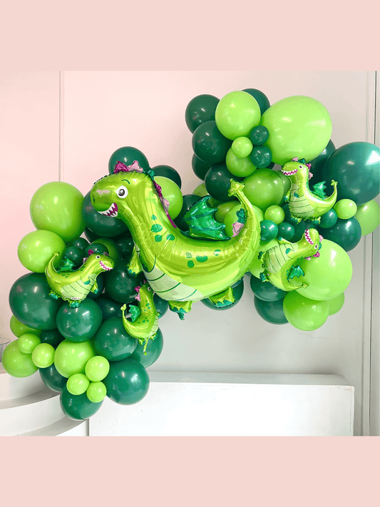 Grab and Go inflated Happy dinosaur balloon garland 2.5m MIDI