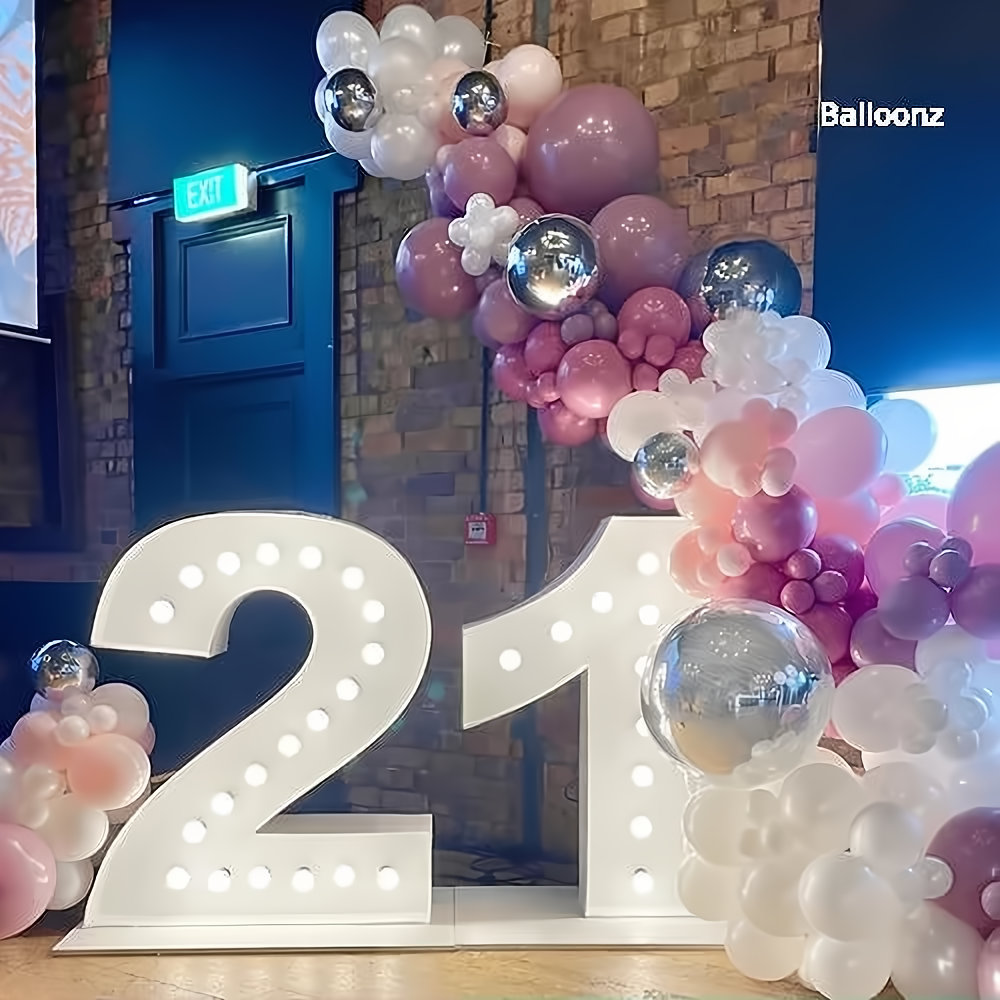 21 Light up number hire Balloon Balloonz   