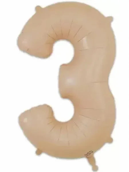 86cm Nude Number Foil Balloons (0-9) - Helium Filled - Balloonz