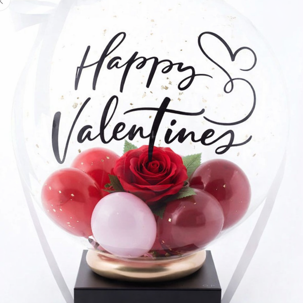 Happy Valentines Gift box with rose