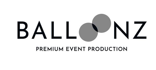 Logo of BALLONZ Premium Event Production with black text on a white background