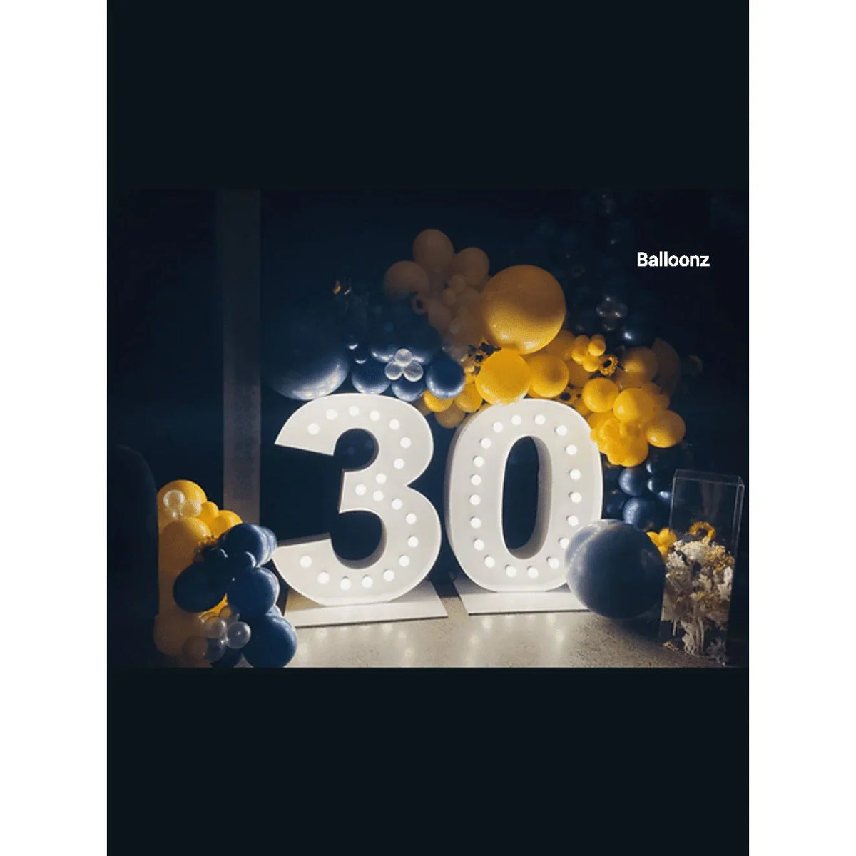 30 Led Numbers 30th Light-Up Number Hire | 30th birthday decorations – Balloonz