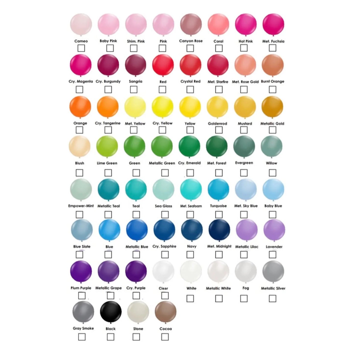Air inflated 11'' balloons 33 pieces - Balloonz