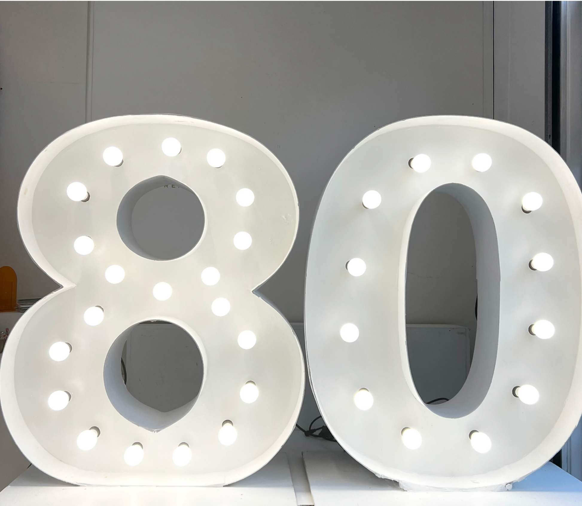 80th Light-Up Number Hire Balloons |80th Birthday Decorations|Balloonz