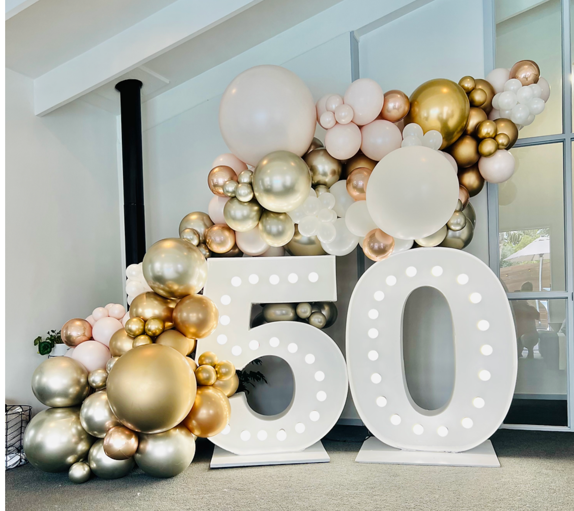 50th Light-Up Number Hire | 50th Birthday Decorations | Balloonz