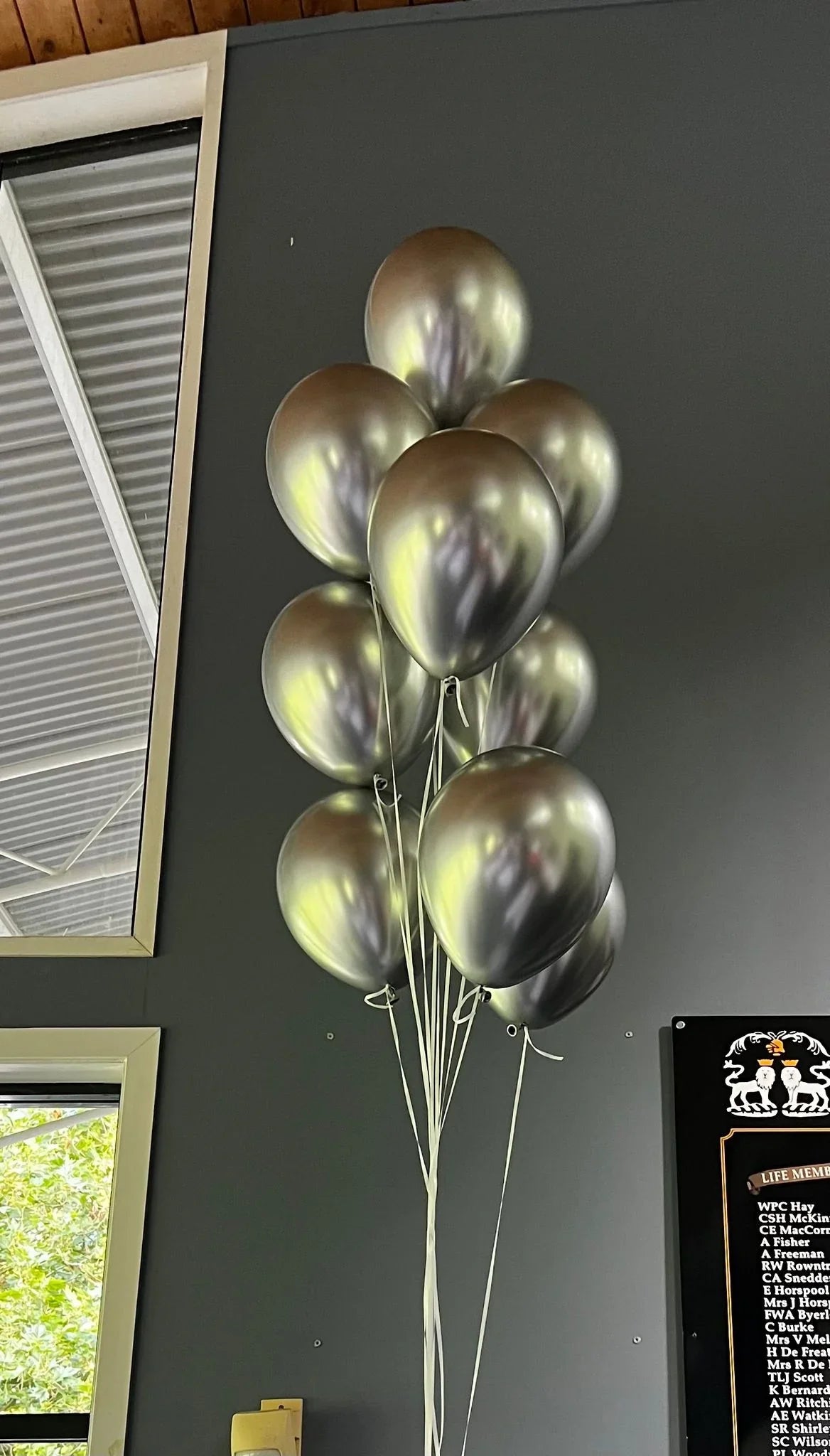 Silver helium bouquet 9pieces - Balloonz