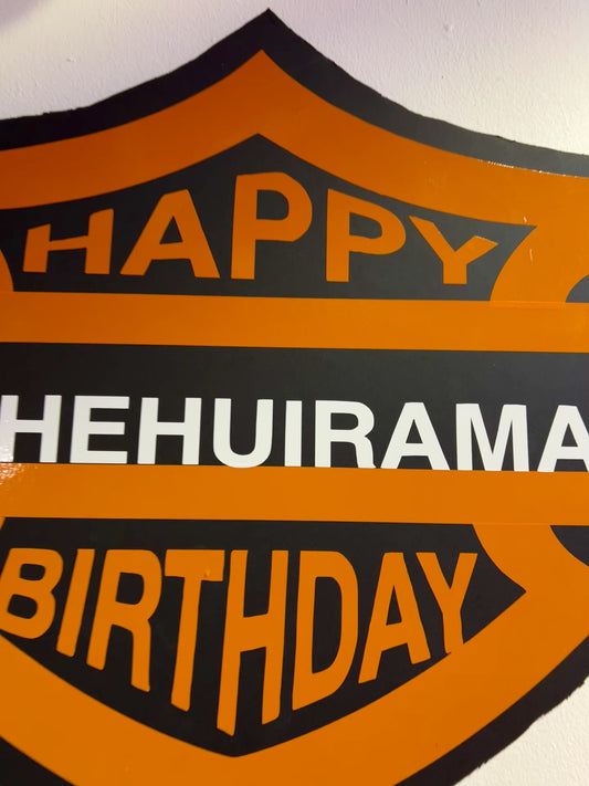 Harley Davidson 1st birthday backdrop