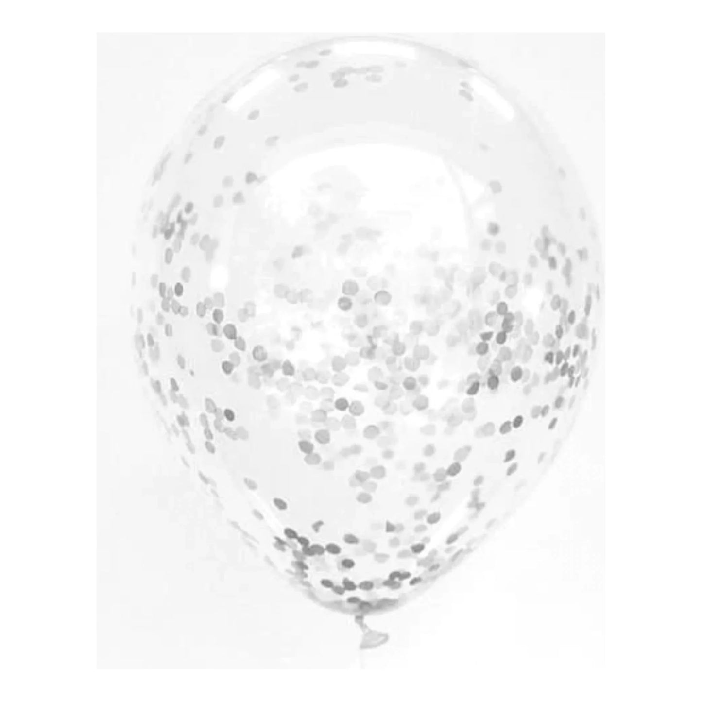 Silver confetti BALLOONS pack in Sizes - small, regular or large - Balloonz