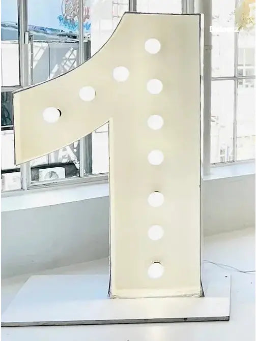 Giant 1 Light up number hire light up number Balloonz   