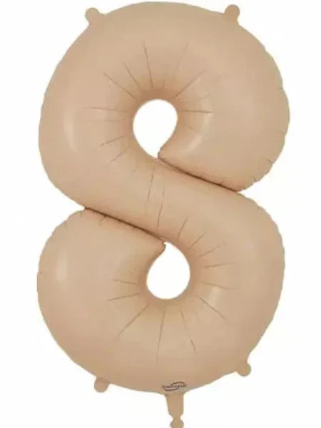 86cm Nude Number 8 Foil Balloon filled with Helium