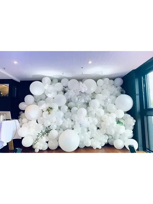 All White balloon wall