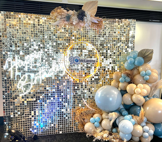 White gold shimmer wall package #1  Balloonz   