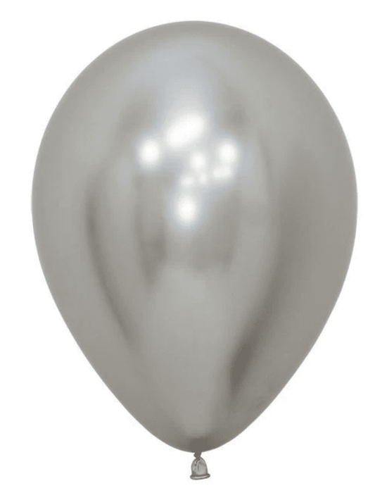 Silver chrome BALLOON  in Sizes - small, regular or large
