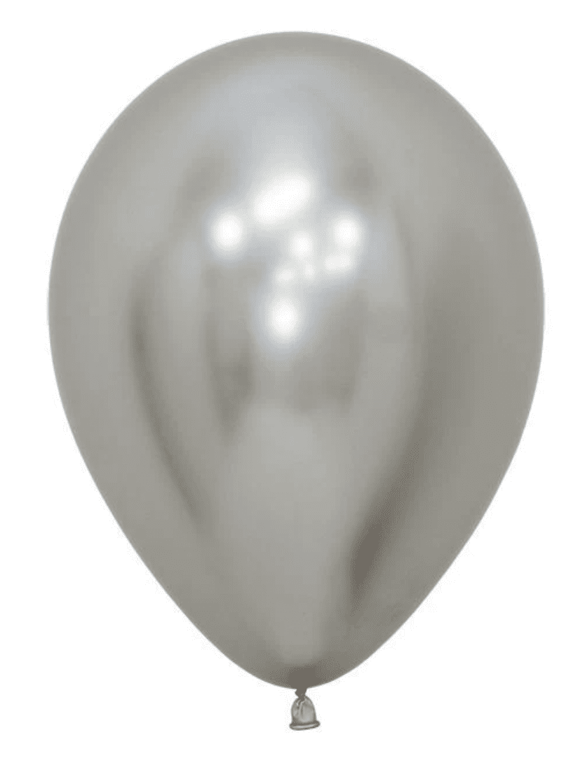 Silver chrome BALLOON  in Sizes - small, regular or large Individual balloons Balloonz   