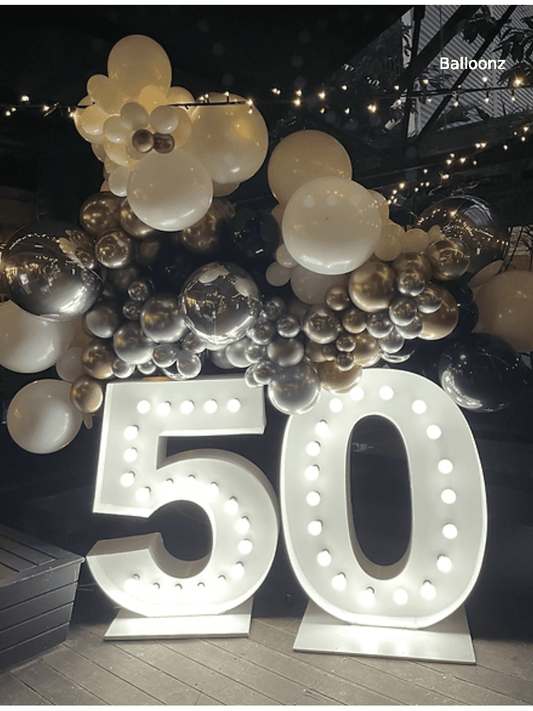 50 Light up number hire