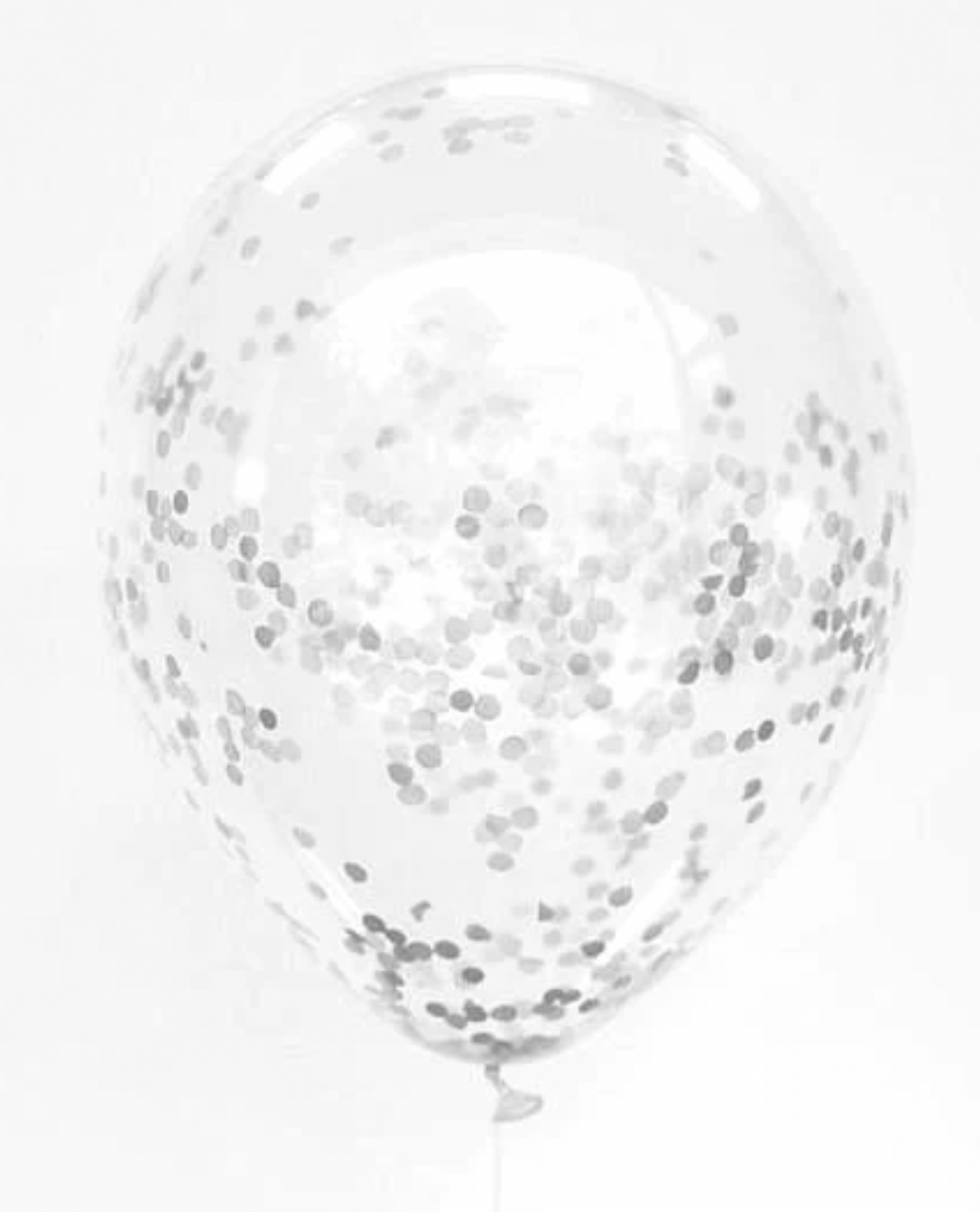 Silver confetti BALLOONS pack in Sizes - small, regular or large Individual balloons Balloonz   